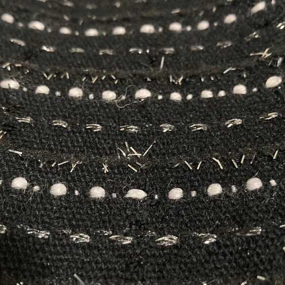 Peter Nygard Black and White Tweed Blazer with Ruffled Detailing - Picture 4 of 8